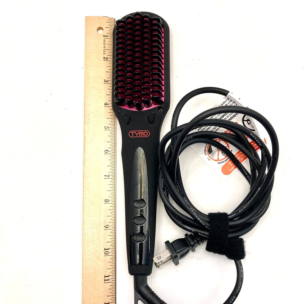 TYMO Ionic Hair Straightening Brush HC 101 Black Pink Tested-Works 50 W - Picture 7 of 7